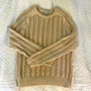 Zara crochet open knit sweater